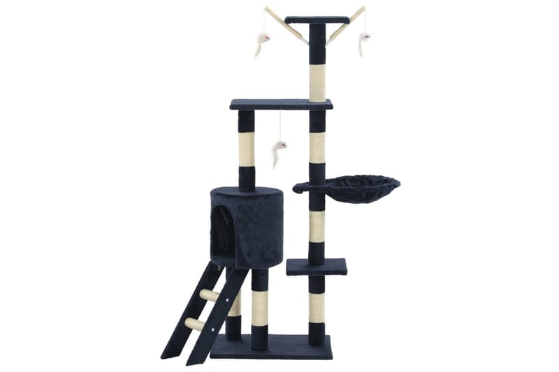 Klösträd med klöspelare i sisal 138 cm mörkblå - Mörkblå - Sport & fritid - För djuren - Katt - Kattmöbler