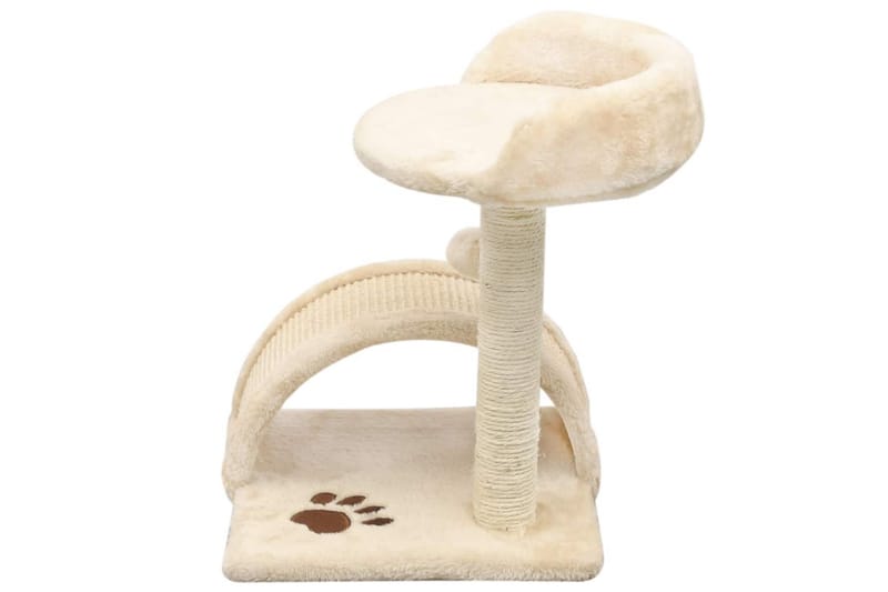 Klösträd med klöspelare i sisal 40 cm beige och brun - Beige - Sport & fritid - För djuren - Katt - Kattmöbler