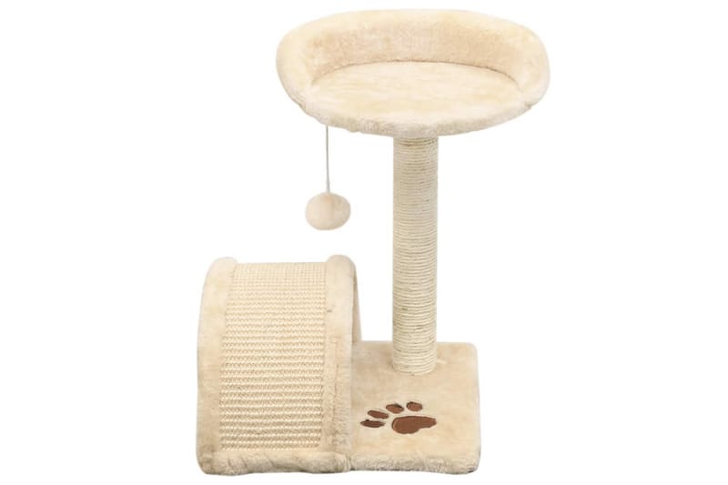 Klösträd med klöspelare i sisal 40 cm beige och brun - Beige - Sport & fritid - För djuren - Katt - Kattmöbler
