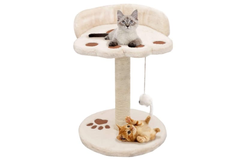 Klösträd med klöspelare i sisal 40 cm beige och brun - Beige - Sport & fritid - För djuren - Katt - Kattmöbler