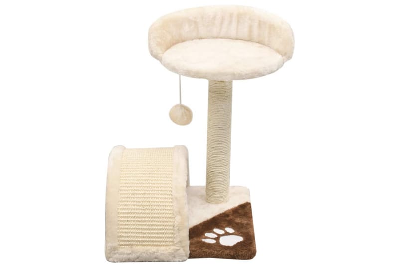 Klösträd med klöspelare i sisal 40 cm beige och brun - Beige - Sport & fritid - För djuren - Katt - Kattmöbler