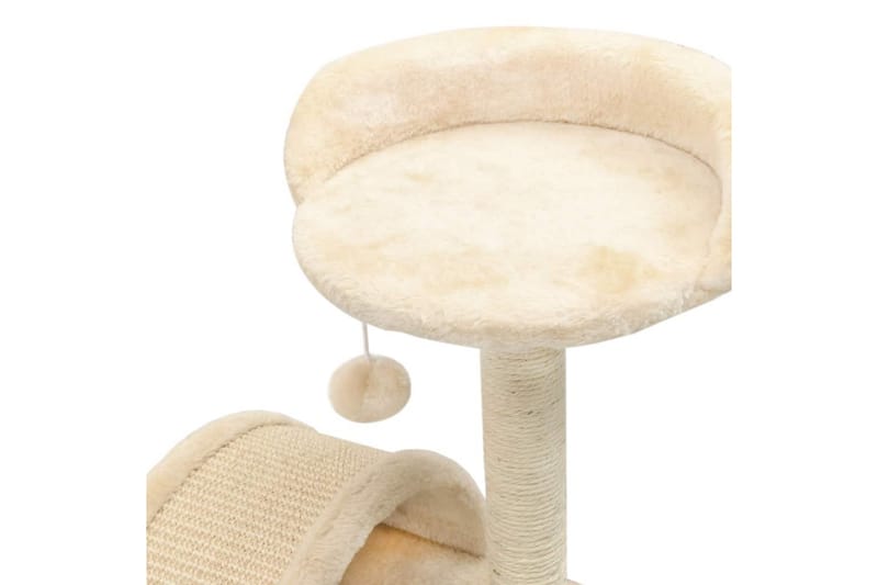 Klösträd med klöspelare i sisal 40 cm beige och brun - Beige - Sport & fritid - För djuren - Katt - Kattmöbler
