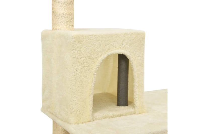 Klösträd med klöspelare i sisal gräddvit 119 cm - Vit - Sport & fritid - För djuren - Katt - Kattmöbler - Klösträd & klösmöbler