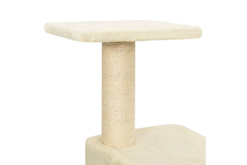 Klösträd med klöspelare i sisal gräddvit 119 cm - Vit - Sport & fritid - För djuren - Katt - Kattmöbler - Klösträd & klösmöbler