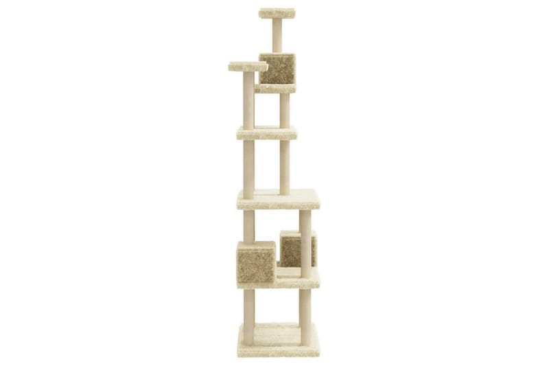Klösträd med klöspelare i sisal gräddvit 188 cm - Kräm - Sport & fritid - För djuren - Katt - Kattmöbler - Klösträd & klösmöbler