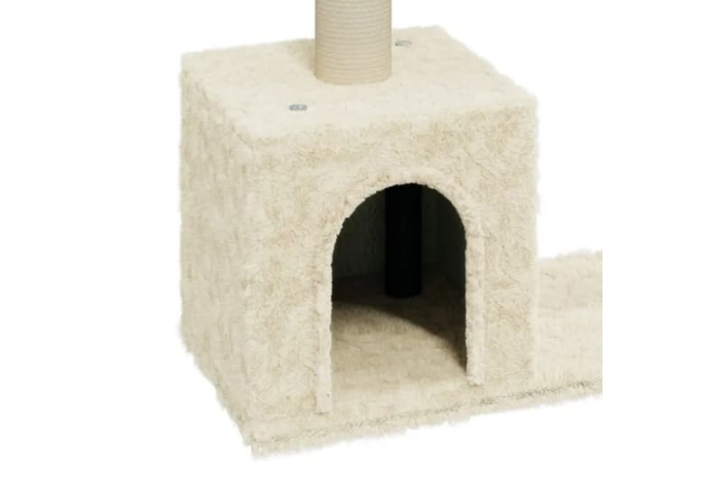 Klösträd med klöspelare i sisal gräddvit 60 cm - Kräm - Sport & fritid - För djuren - Katt - Kattmöbler - Klösträd & klösmöbler