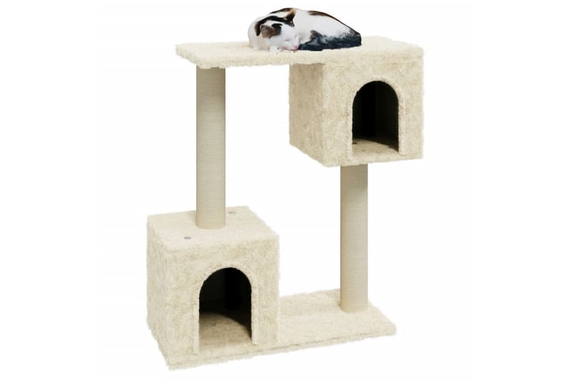 Klösträd med klöspelare i sisal gräddvit 60 cm - Kräm - Sport & fritid - För djuren - Katt - Kattmöbler - Klösträd & klösmöbler