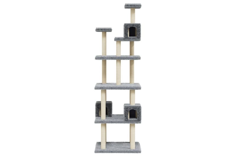 Klösträd med klöspelare i sisal ljusgrå 188 cm - Ljusgrå - Sport & fritid - För djuren - Katt - Kattmöbler - Klösträd & klösmöbler