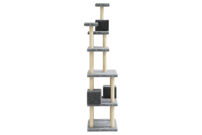 Klösträd med klöspelare i sisal ljusgrå 188 cm - Ljusgrå - Sport & fritid - För djuren - Katt - Kattmöbler - Klösträd & klösmöbler
