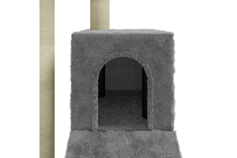 Klösträd med klöspelare i sisal ljusgrå 92 cm - Grå - Sport & fritid - För djuren - Katt - Kattmöbler - Klösträd & klösmöbler
