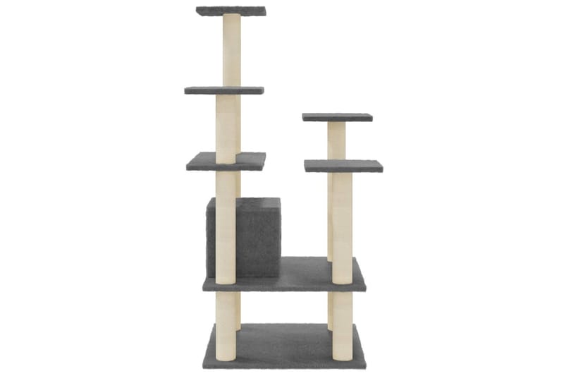 Klösträd med klöspelare i sisal mörkgr�å 110 cm - Grå - Sport & fritid - För djuren - Katt - Kattmöbler - Klösträd & klösmöbler