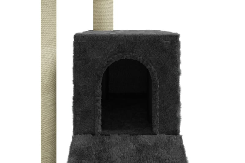 Klösträd med klöspelare i sisal mörkgrå 92 cm - Grå - Sport & fritid - För djuren - Katt - Kattmöbler - Klösträd & klösmöbler
