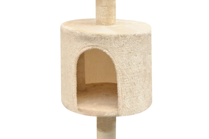 Klösträd med klöspelare och 125 cm beige - Beige - Sport & fritid - För djuren - Katt - Kattmöbler