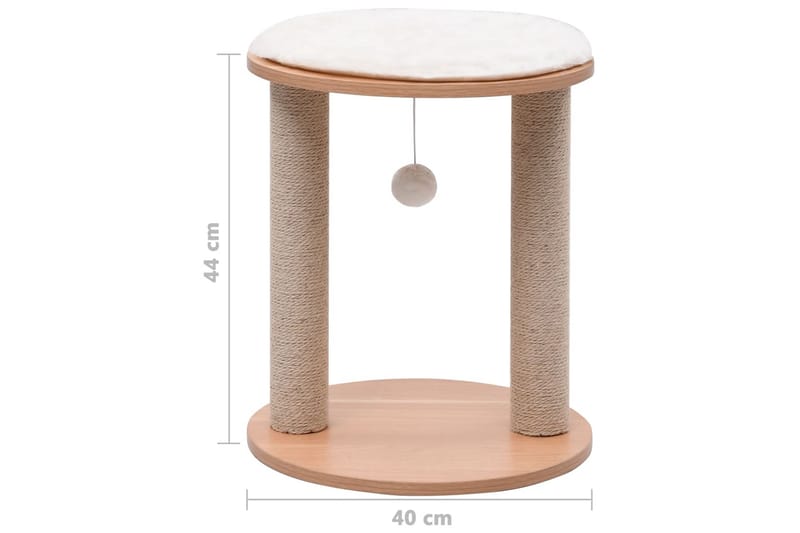 Klösträd mini med klöspelare 44 cm - Brun - Sport & fritid - För djuren - Katt - Kattmöbler