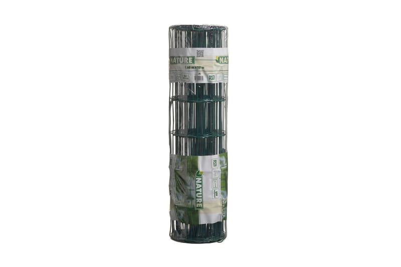 Nature Ståltrådsnät fyrkantig 0,6x10 m plastbelagd stål grön - Grön - Nätstängsel - För djuren