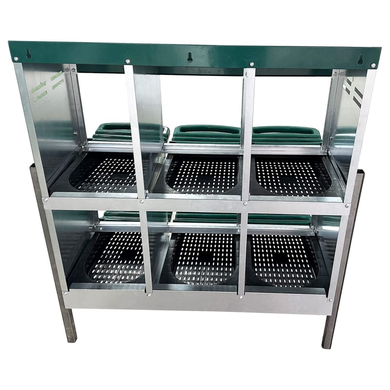 Värprede med 6 fack | Robust galvaniserat stål - Sport & fritid - För djuren - Smådjur - Burar smådjur - Burinredning