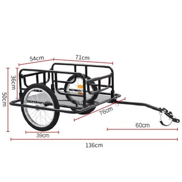 Cykelkärra/cykelvagn | Lastkapacitet 40kg - Sport & fritid - Friluftsliv - Cyklar