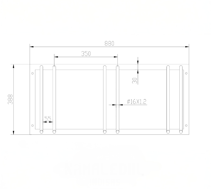 Cykelställ för 3 cyklar | Dubbelsidig | Galvaniserad stål - Sport & fritid - Friluftsliv - Cyklar
