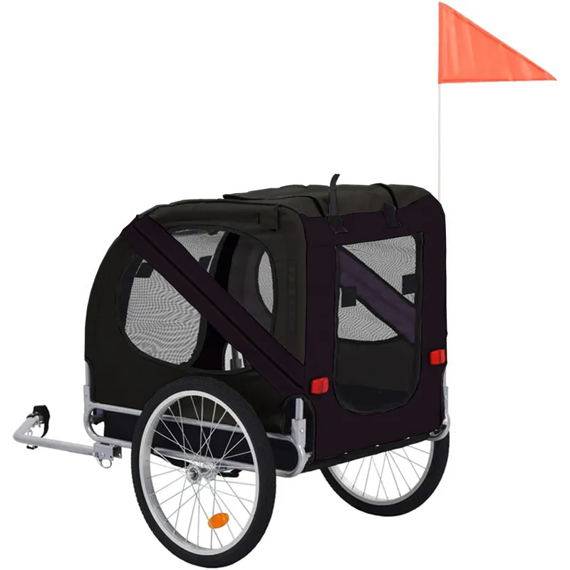 Cykelvagn för hund | Lastkapacitet 40kg | Hopfällbar - Sport & fritid - Friluftsliv - Cyklar