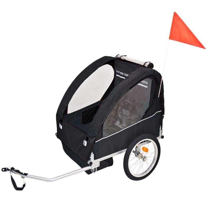 Cykelvagn med 2 säten | Lastkapacitet 40kg | Hopfällbar, undefined