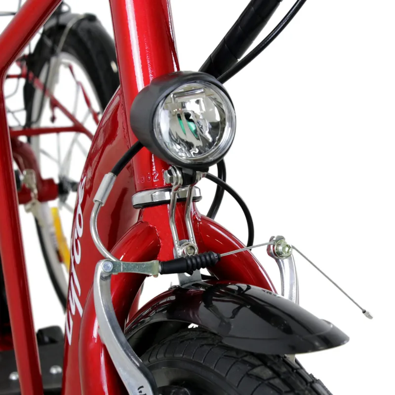 Trehjulig elcykel | 6 växlar Shimano | 250W 10,4Ah | Metallic röd - Sport & fritid - Friluftsliv - Cyklar - Elcykel