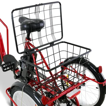 Trehjulig elcykel | 6 växlar Shimano | 250W 10,4Ah | Metallic röd - Sport & fritid - Friluftsliv - Cyklar - Elcykel