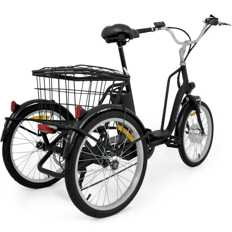 Trehjulig elcykel | 6 växlar Shimano | 250W 10.4Ah | Lyfco Mattsvart - Sport & fritid - Friluftsliv - Cyklar - Elcykel