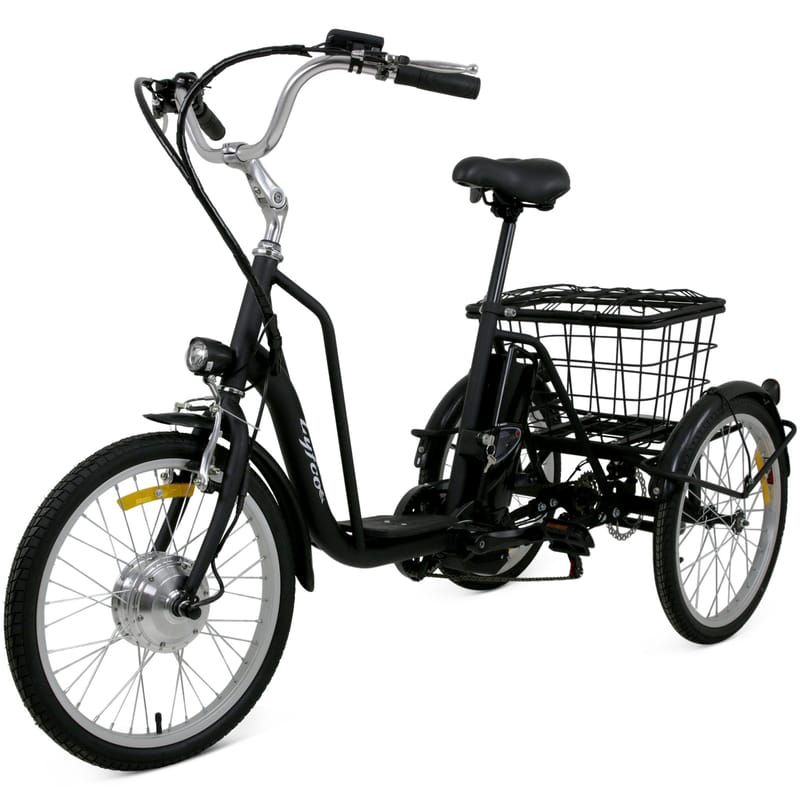 Trehjulig elcykel | 6 växlar Shimano | 250W 10.4Ah | Lyfco Mattsvart - Sport & fritid - Friluftsliv - Cyklar - Elcykel