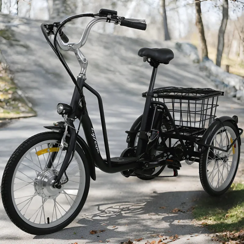 Trehjulig elcykel | 6 växlar Shimano | 250W 10.4Ah | Lyfco Mattsvart, undefined