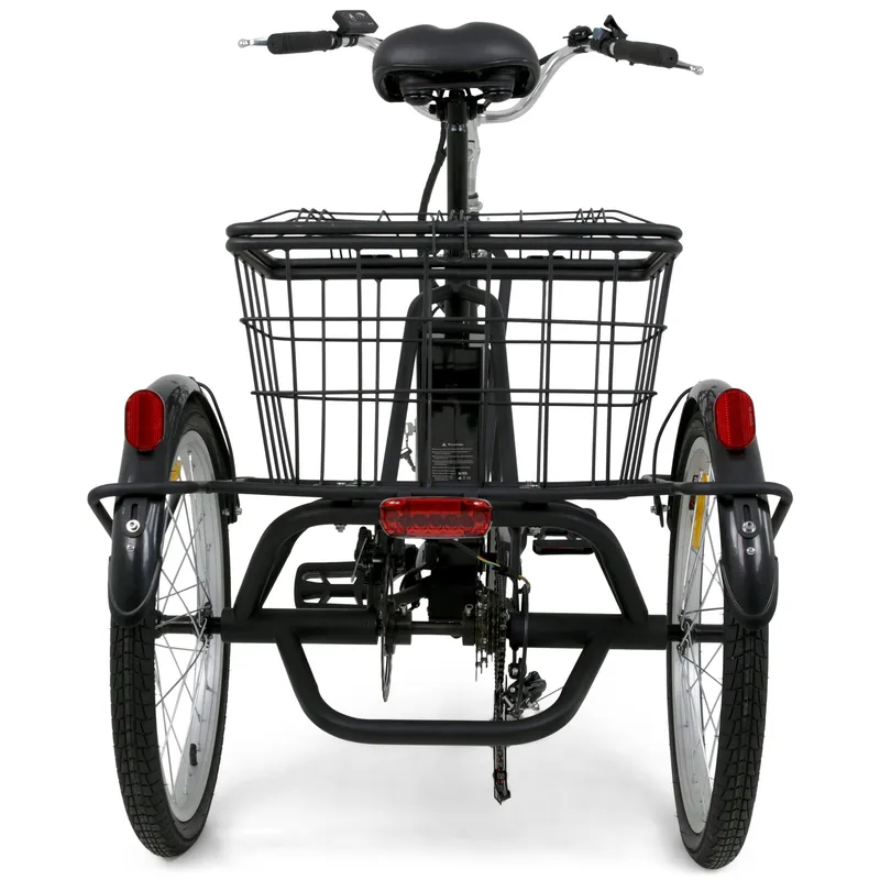 Trehjulig elcykel | 6 växlar Shimano | 250W 10.4Ah | Lyfco Mattsvart - Sport & fritid - Friluftsliv - Cyklar - Elcykel