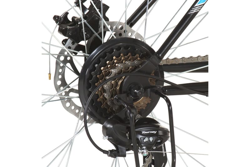 Mountainbike 21 växlar 29-tums däck 48 cm ram svart - Svart - Mountainbike