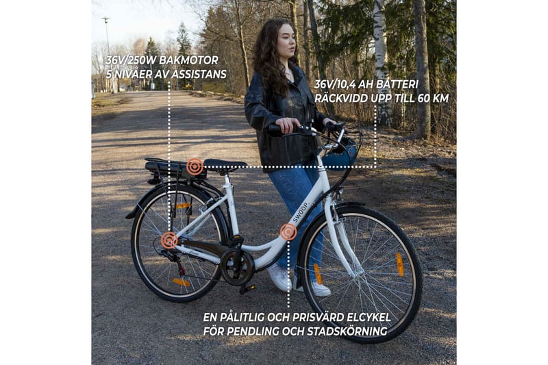 Swoop Elcykel Classic, Dam 28 - Svart - Hushåll - Städ & klädvård - Dammsugare