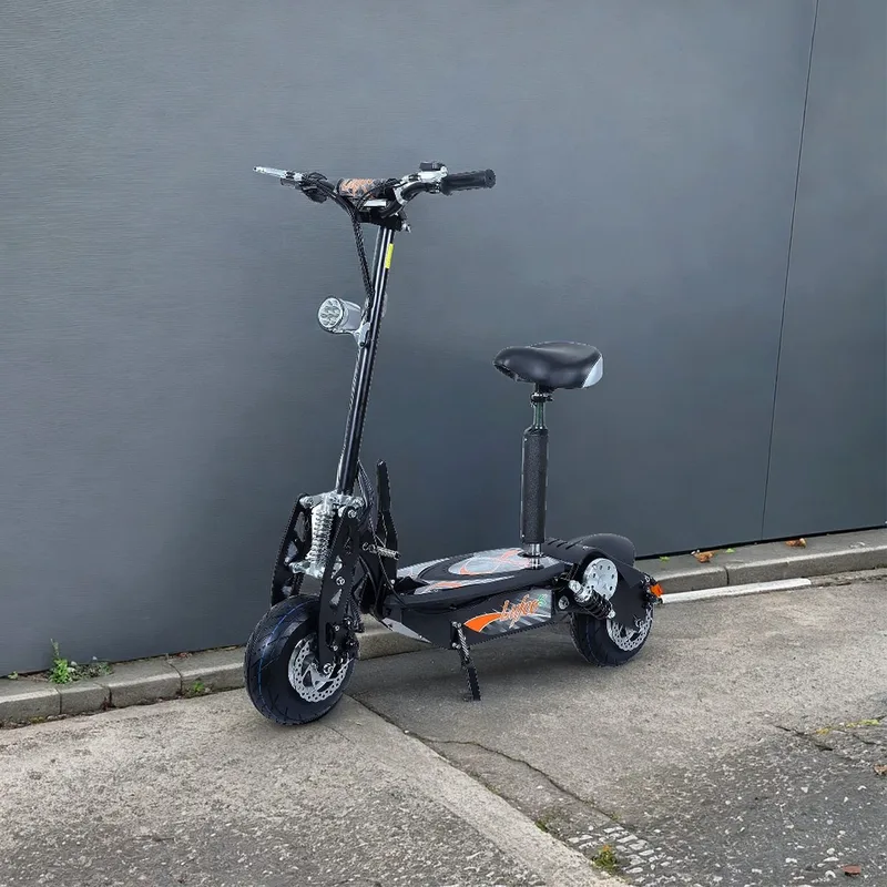 Elscooter 1000W med sadel | 38 km/tim | Hopfällbar | Lyfco - Sport & fritid - Friluftsliv - Cyklar