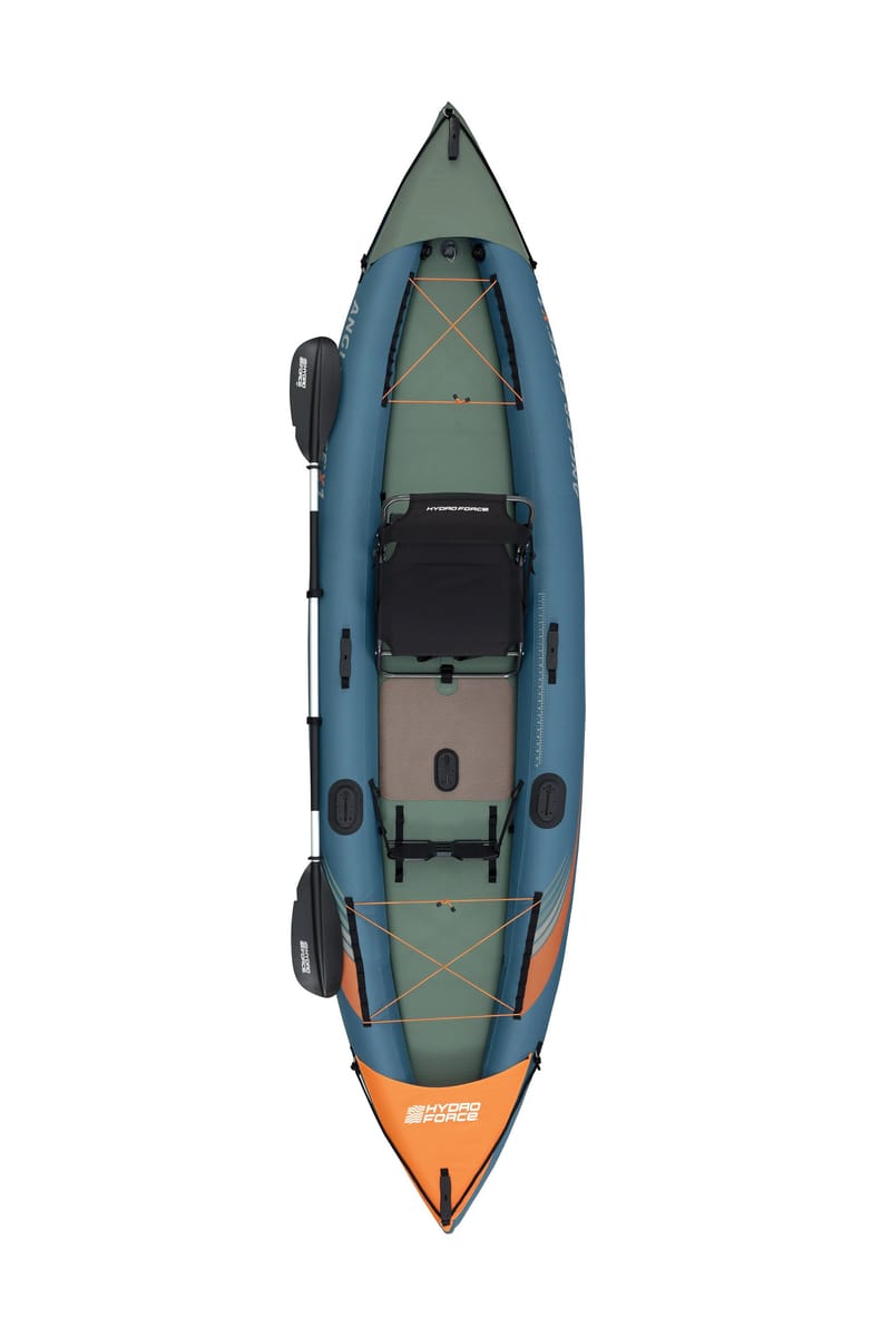 HydroForce Angler Elite Fiskekajak 380×99 cm |  Fish ruler, ripstop & komplett set | Bestway (65197) - Sport & fritid - Friluftsliv - Kanot & kajak