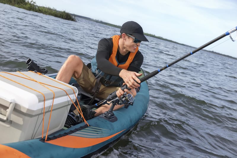 HydroForce Angler Elite Fiskekajak 380×99 cm |  Fish ruler, ripstop & komplett set | Bestway (65197) - Sport & fritid - Friluftsliv - Kanot & kajak