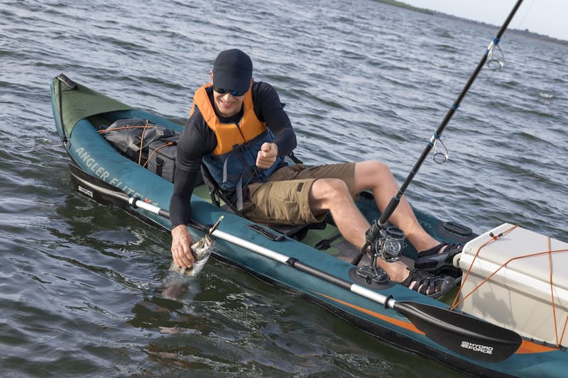 HydroForce Angler Elite Fiskekajak 380×99 cm |  Fish ruler, ripstop & komplett set | Bestway (65197) - Sport & fritid - Friluftsliv - Kanot & kajak