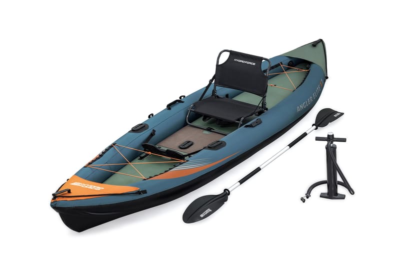 HydroForce Angler Elite Fiskekajak 380×99 cm |  Fish ruler, ripstop & komplett set | Bestway (65197) - Sport & fritid - Friluftsliv - Kanot & kajak