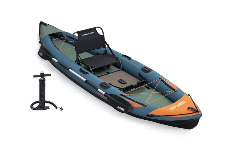 HydroForce Angler Elite Fiskekajak 380×99 cm |  Fish ruler, ripstop & komplett set | Bestway (65197) - Sport & fritid - Friluftsliv - Kanot & kajak