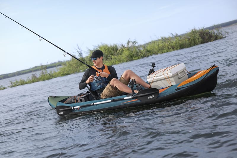 HydroForce Angler Elite Fiskekajak 380×99 cm |  Fish ruler, ripstop & komplett set | Bestway (65197) - Sport & fritid - Friluftsliv - Kanot & kajak