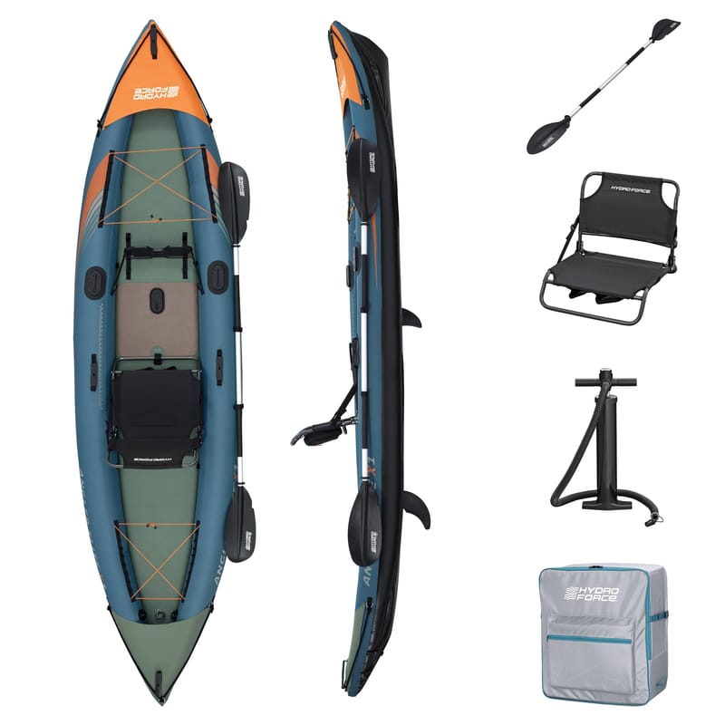 HydroForce Angler Elite Fiskekajak 380×99 cm |  Fish ruler, ripstop & komplett set | Bestway (65197) - Sport & fritid - Friluftsliv - Kanot & kajak