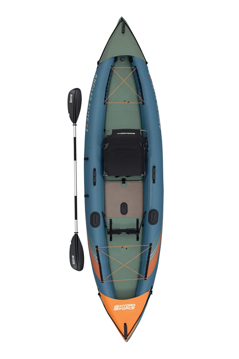HydroForce Angler Elite Fiskekajak 380×99 cm |  Fish ruler, ripstop & komplett set | Bestway (65197) - Sport & fritid - Friluftsliv - Kanot & kajak