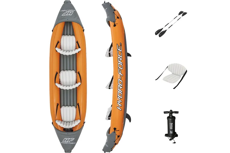 Bestway Cove Champion X3 Uppblåsbar kajak 3 personer Orange, undefined