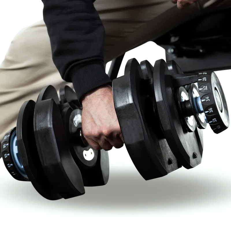 Justerbar hantel 39kg | 17 viktnivåer | Trekkrunner - Sport & fritid - Hemmagym - Vikter & skivstänger