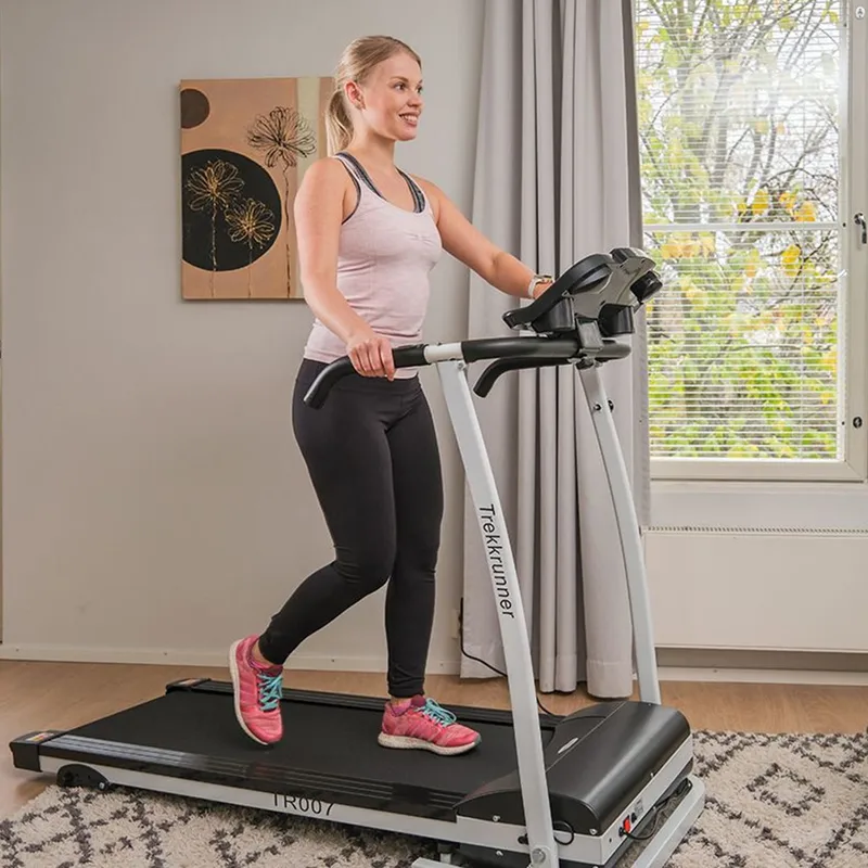 Löpband 1,5hk | Hopfällbart för hemmabruk | Trekkrunner TR007 - Svart/Vit - Sport & fritid - Hemmagym - Träningsmaskiner - Gångband