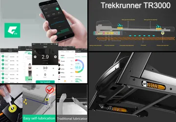 Löpband 2hk | Android/iOS träningsapp | Trekkrunner TR3000 - Svart/Vit - Sport & fritid - Hemmagym - Träningsmaskiner - Gångband
