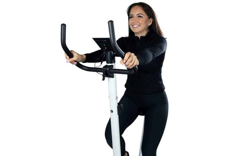 Motionscykel Extra hög sadel och styre svänghjul - Vit - Motionscykel & spinningcykel