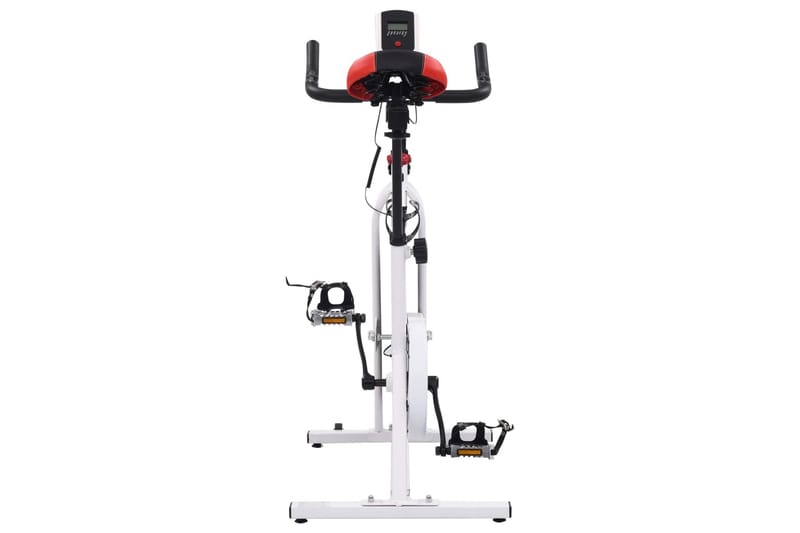 Motionscykel med pulsmätare vit och röd - Flerfärgad - Motionscykel & spinningcykel
