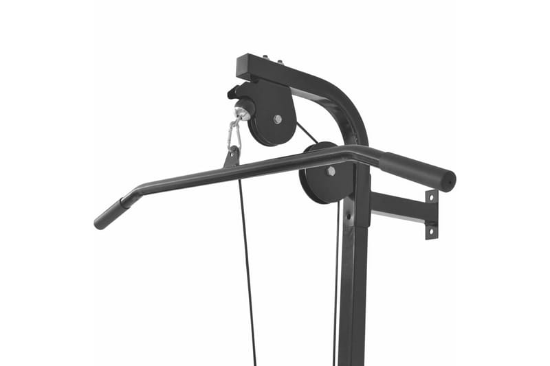 Väggmonterat hemmagym med 2 draghandtag - Svart - Sport & fritid - Hemmagym - Träningsmaskiner - Multigym
