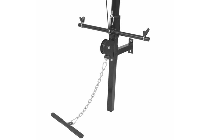 Väggmonterat hemmagym med 2 draghandtag - Svart - Sport & fritid - Hemmagym - Träningsmaskiner - Multigym