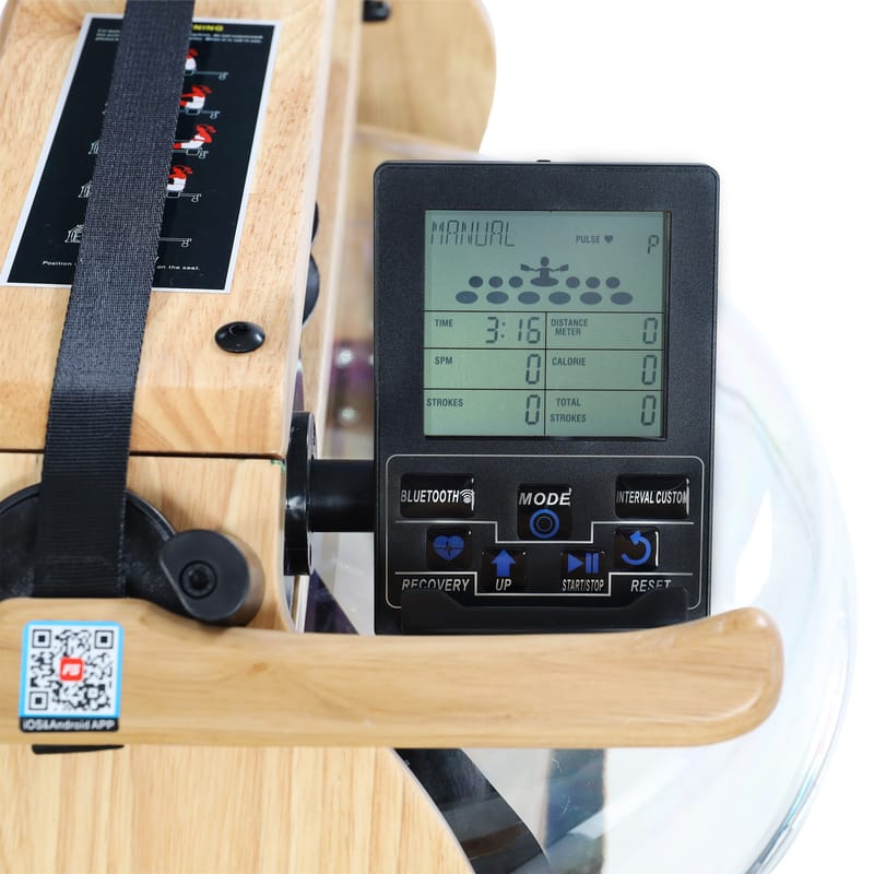 Roddmaskin med vattenmotstånd | Massiv ek | Trekkrunner TR020 - Sport & fritid - Hemmagym - Träningsmaskiner - Roddmaskin